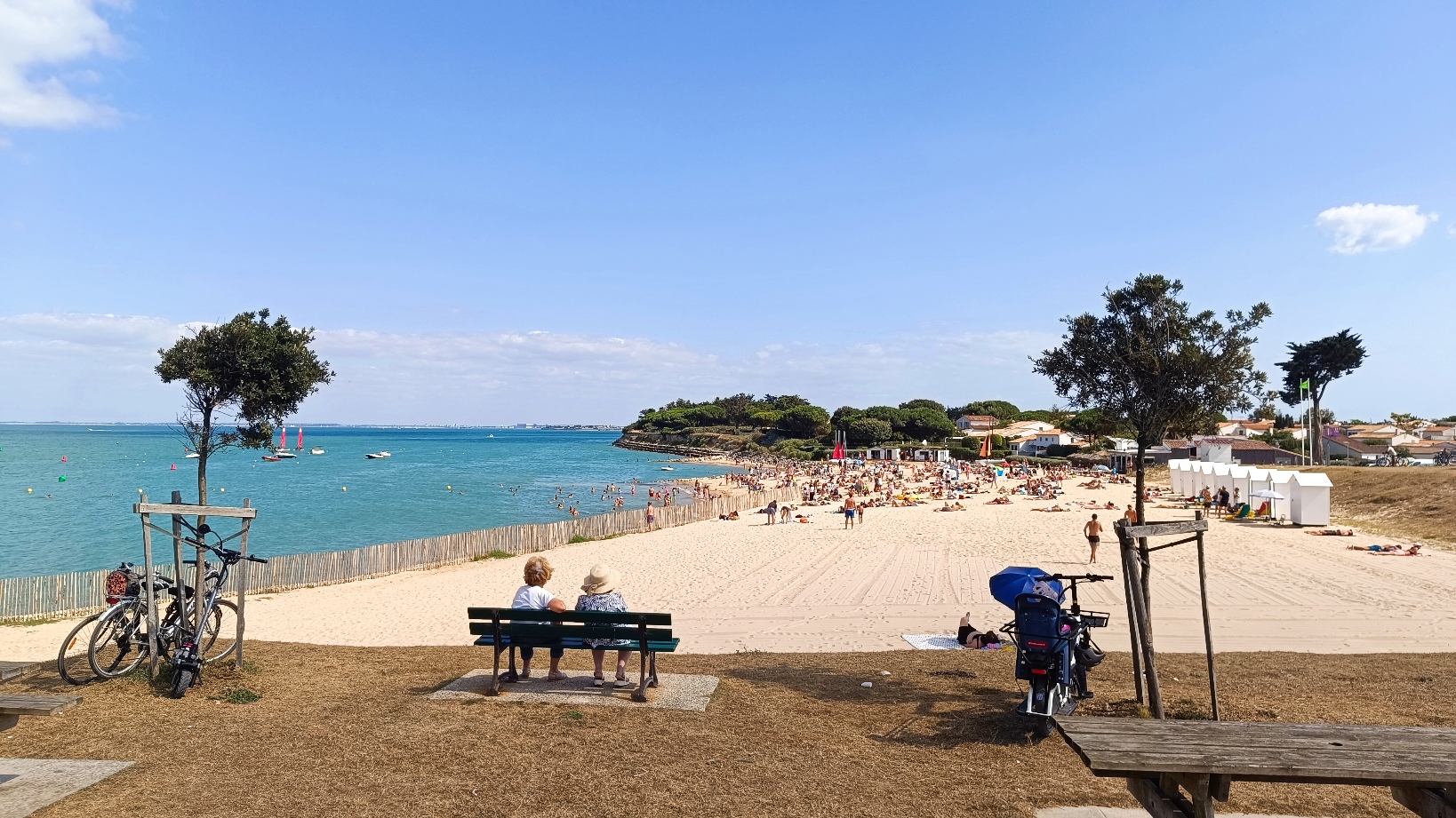 Panorama sur la Plage de la Cible sur l'île de Ré 