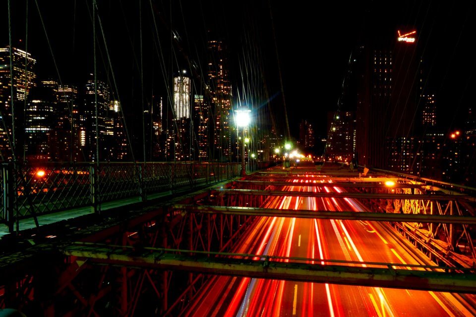 Timelapse sur le pont de Brooklyn