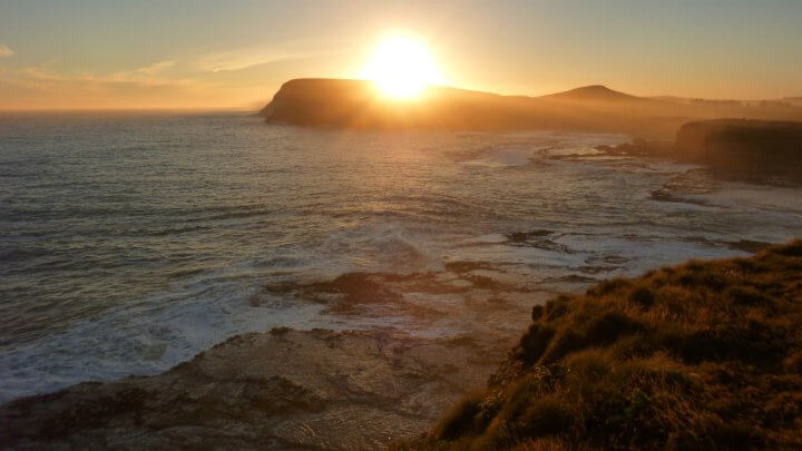 Purakaunui Bay coucher de soleil
