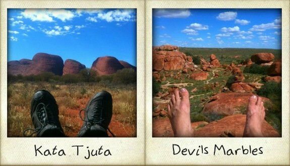 FJ Red Center voyage australie pieds