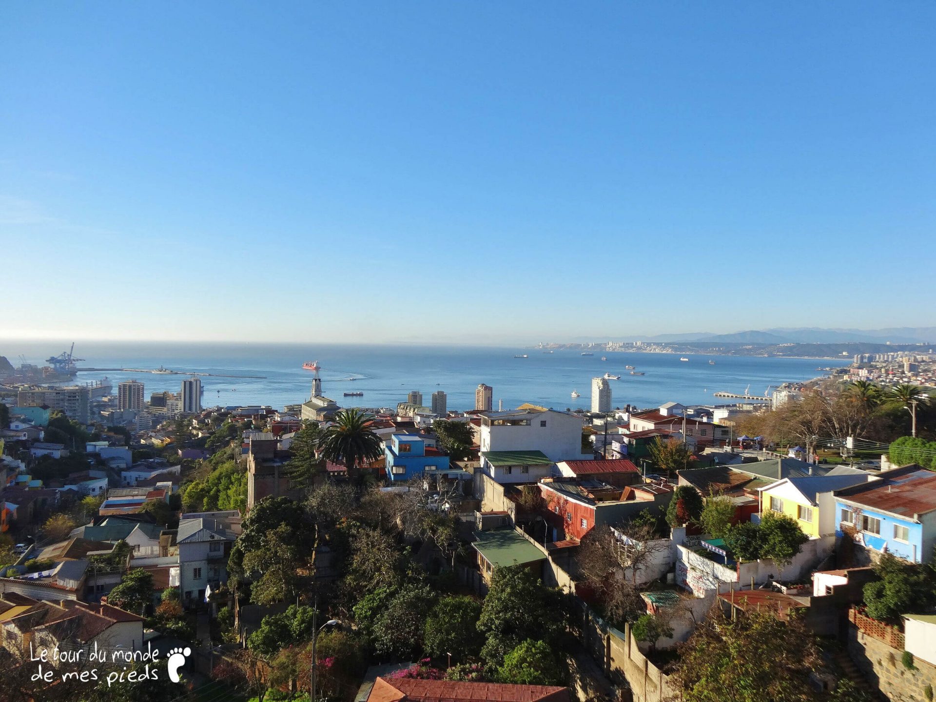 vue depuis la maison de pablo neruda a Valparaiso