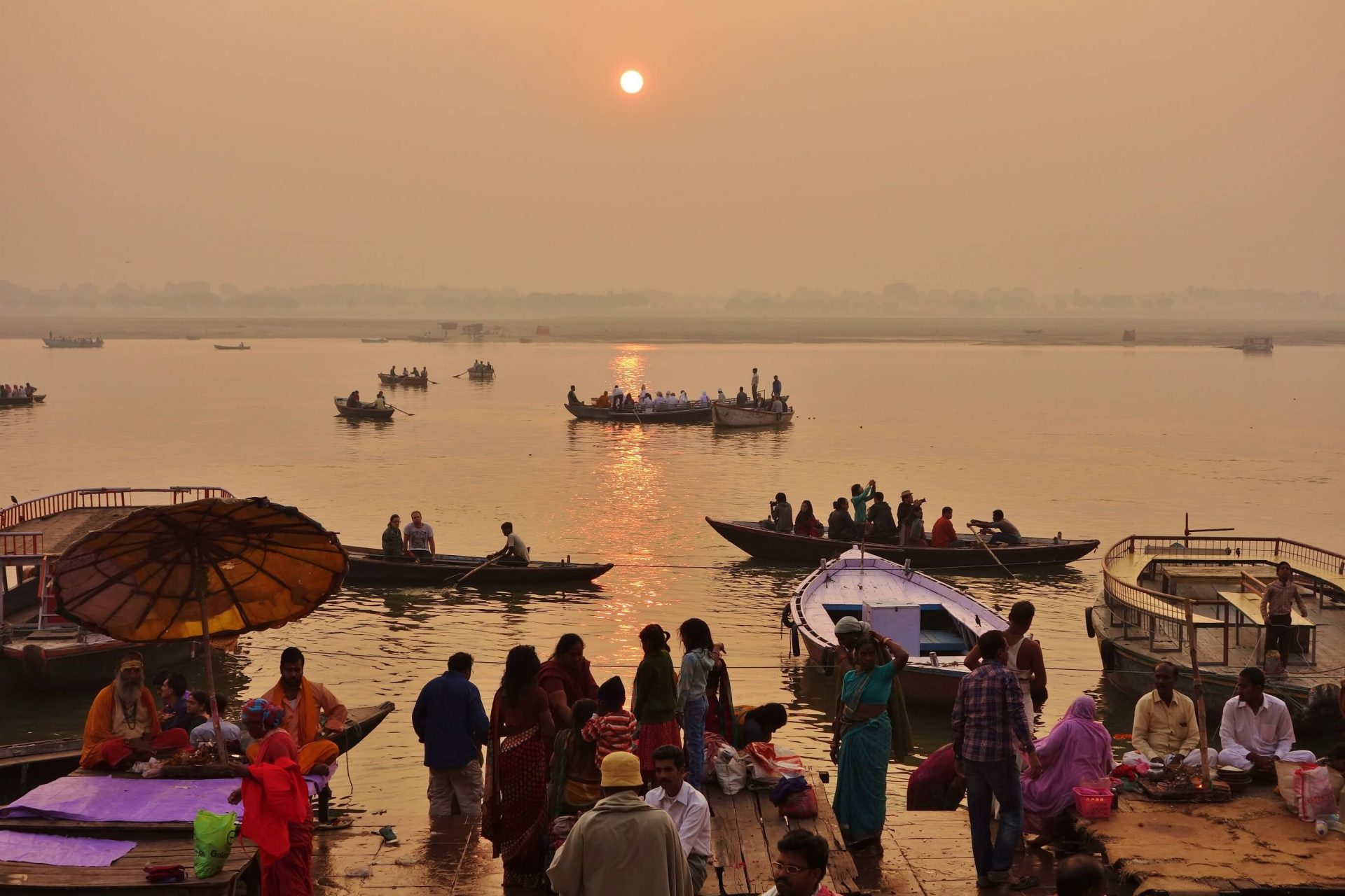 lever de soleil Gange Varanasi