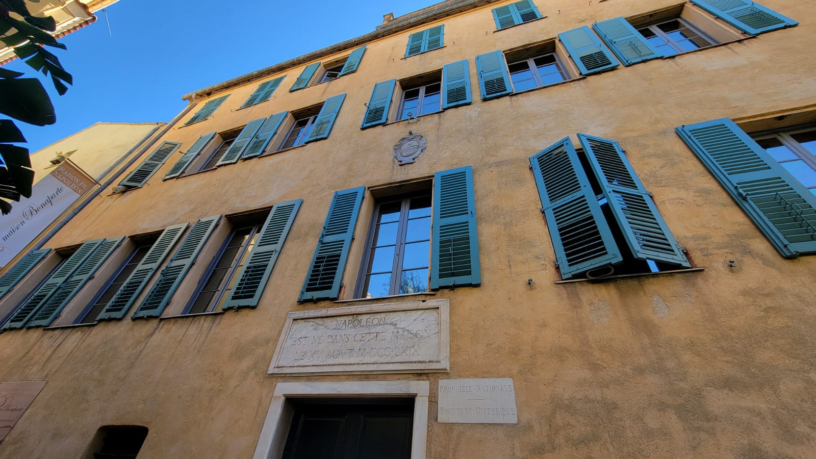 Maison Napoléon Ajaccio façade