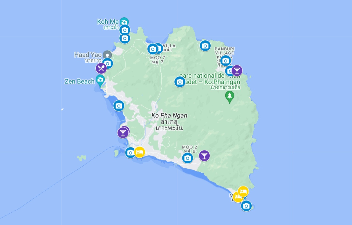 carte google Koh Phangan