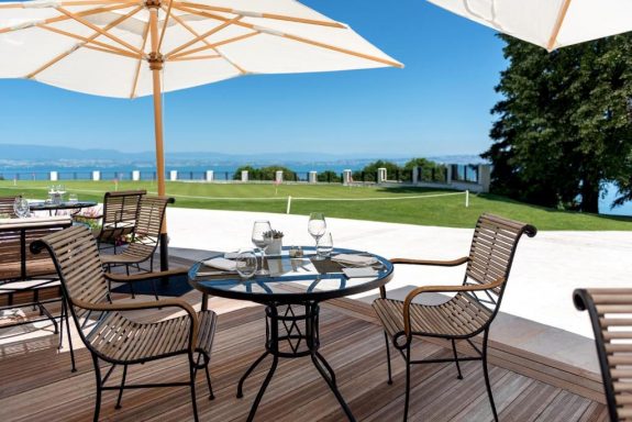 Terrasse Hôtel Royal Evian lac Léman