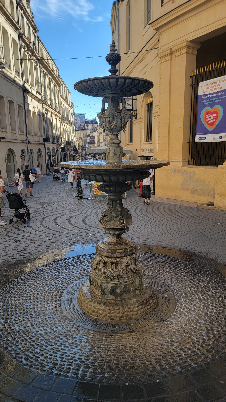 Fontaine Montpellier quartier Écusson