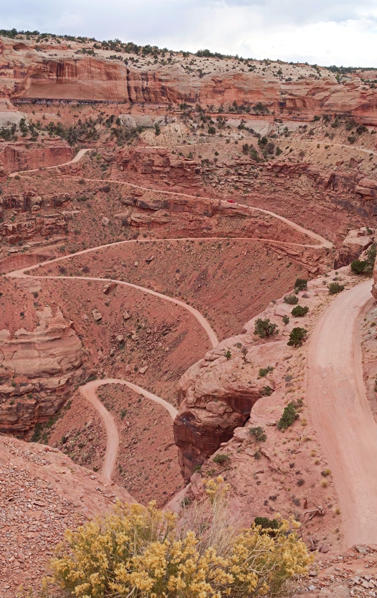 Accès route Shafer Canyon