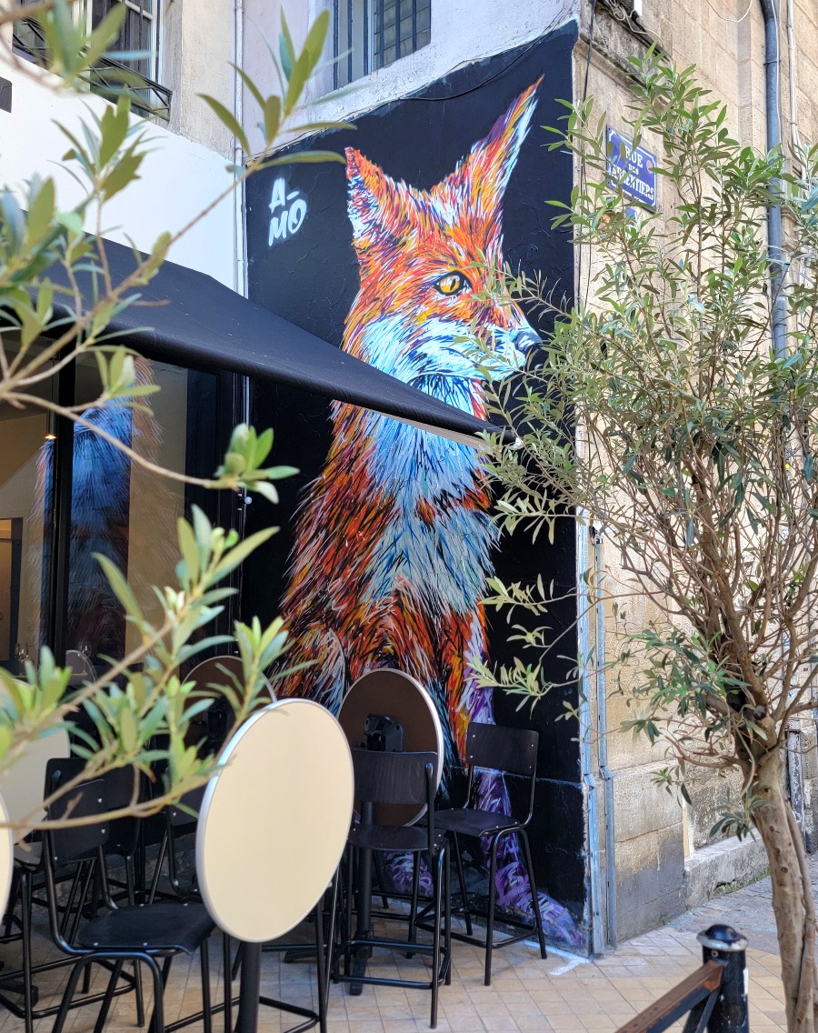 Le renard street art de A-MO Bordeaux