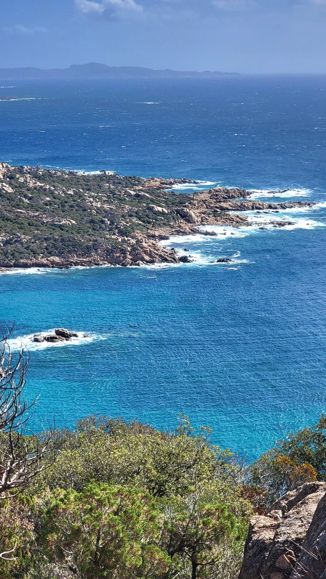 Zoom sur la mer depuis Roccapina