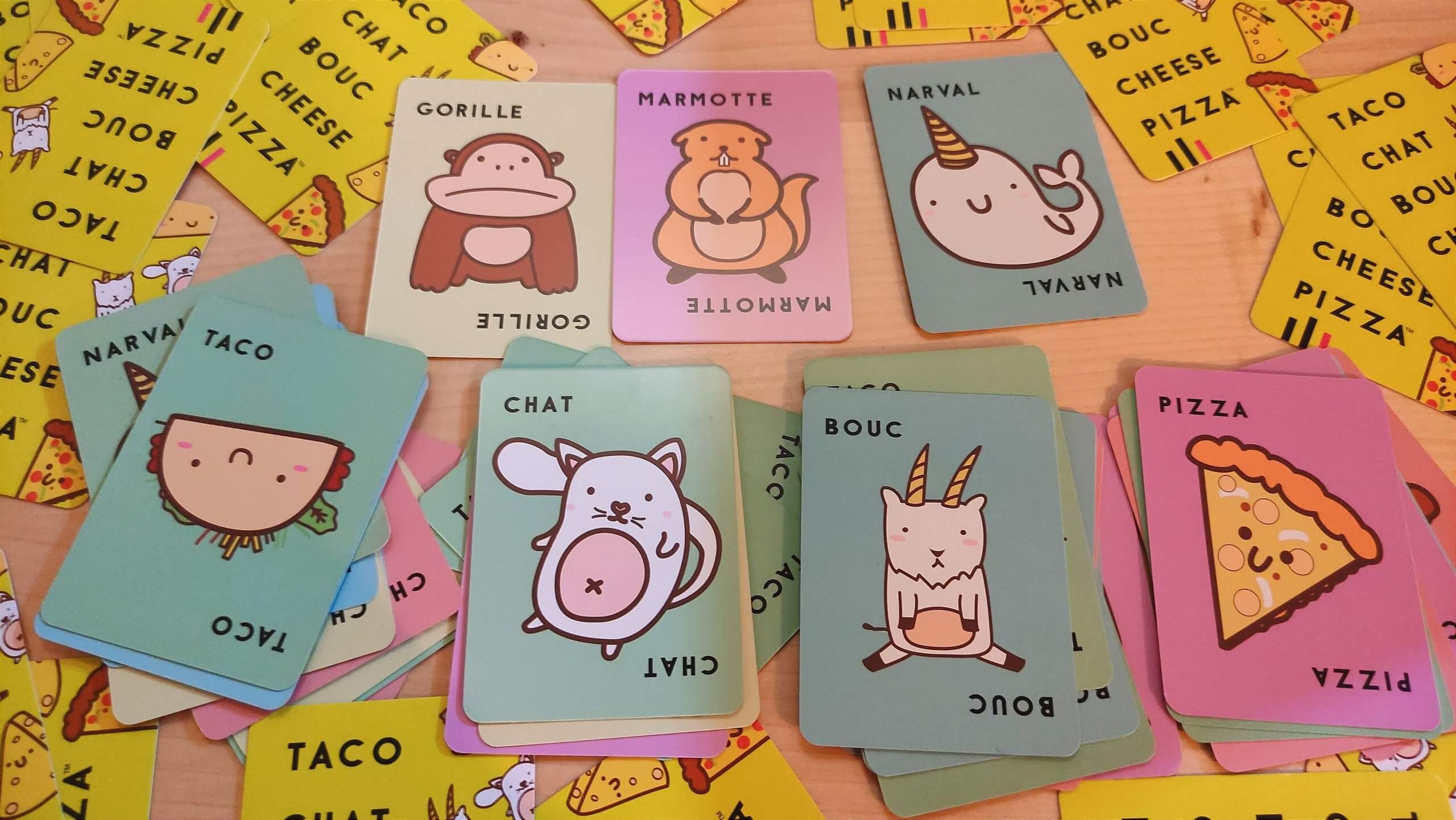 Cartes Tacos Chat Bouc Cheese Pizza