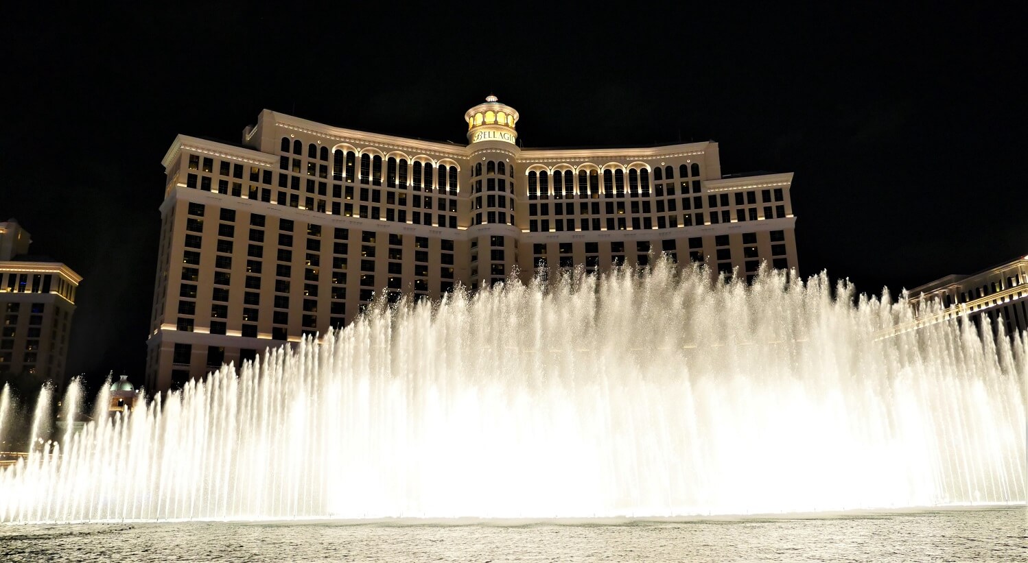 Bellagio Las Vegas fontaines nuit