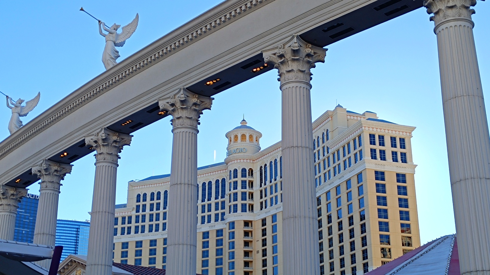 Extérieur Caesars Palace et Bellagio
