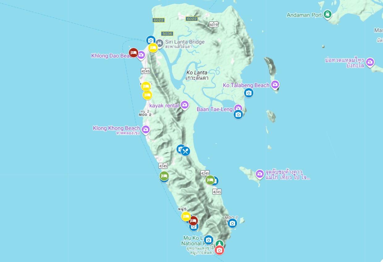 Carte Koh Lanta