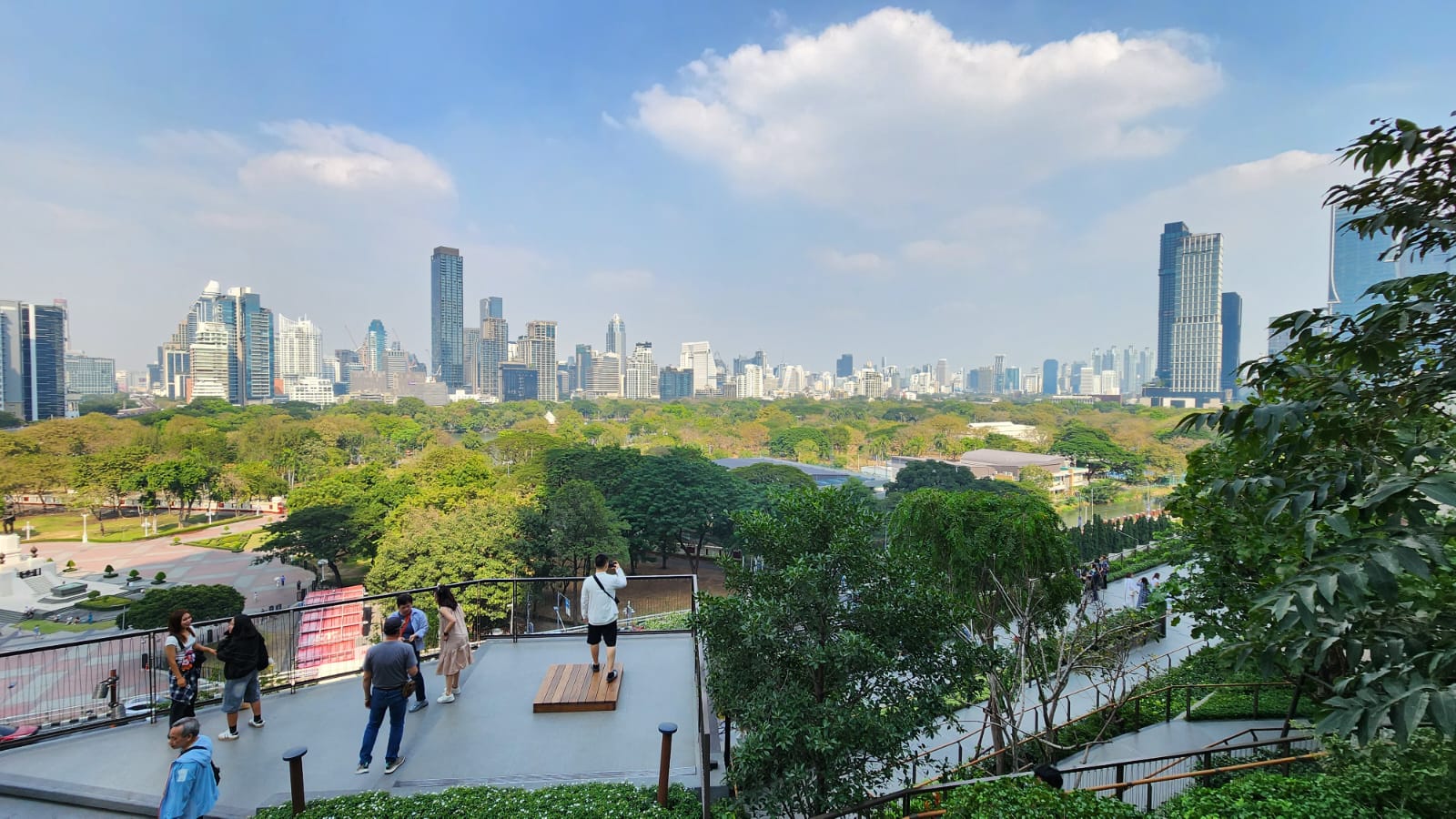 Panorama sur le parc Lumpini depuis Central Park