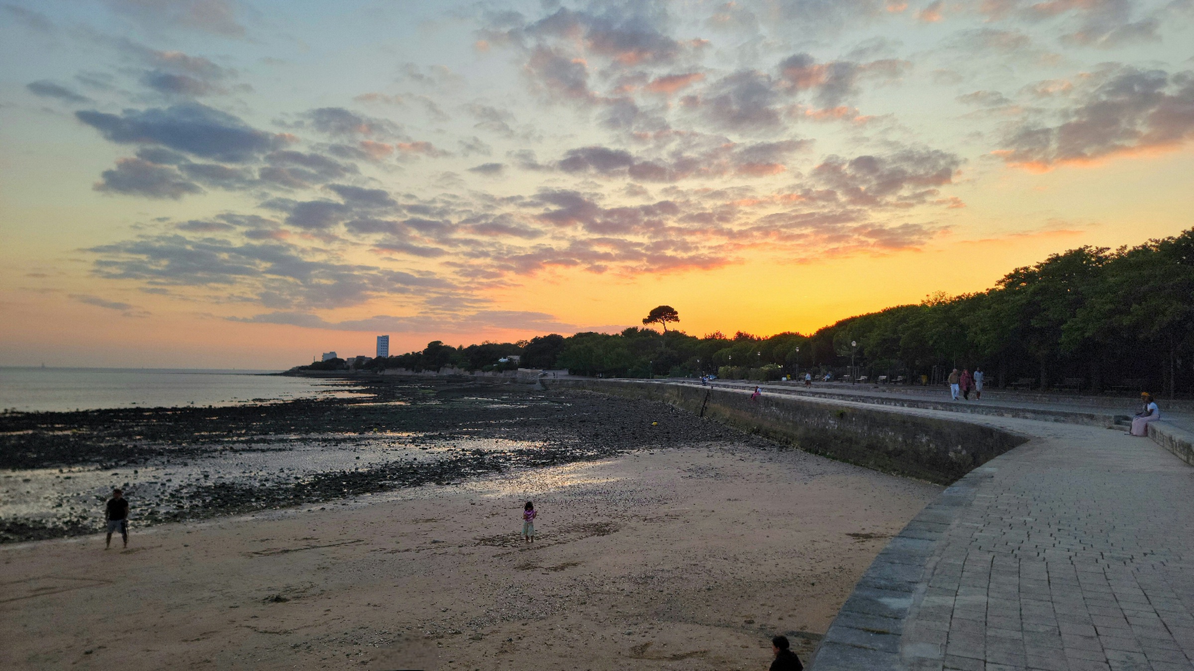Coucher de soleil La Rochelle plage