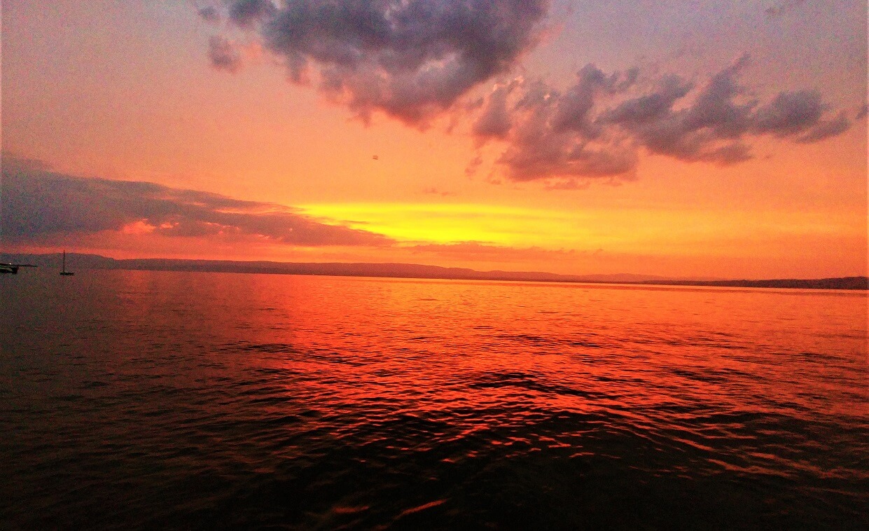 coucher soleil Lac Leman