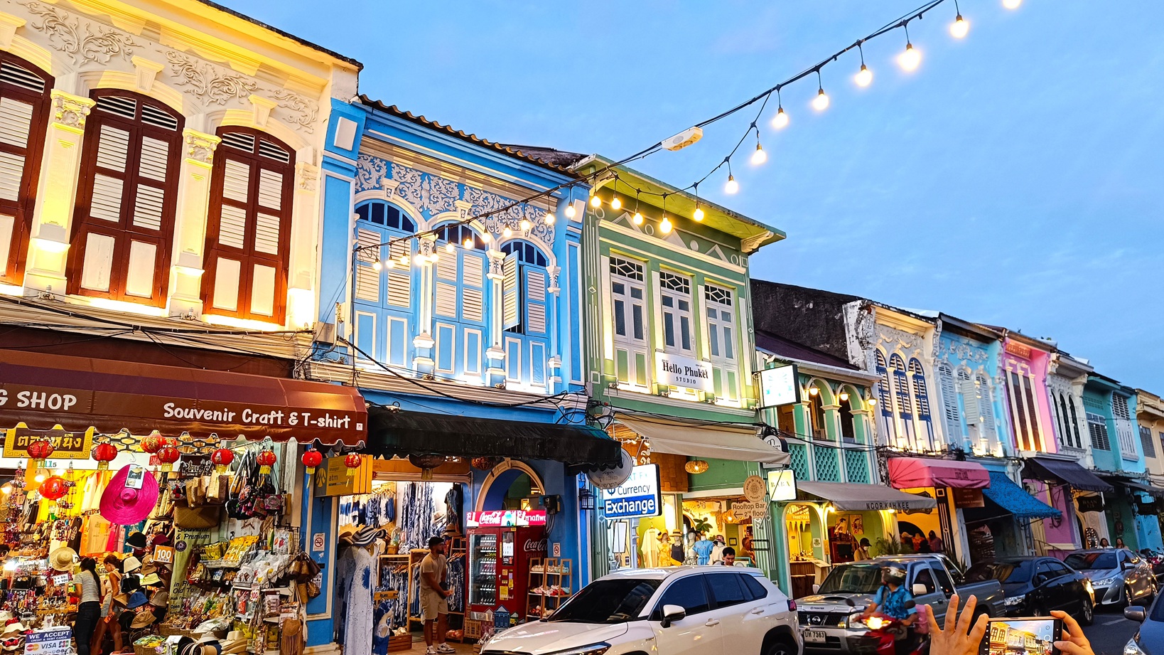 Phuket old town batiments de nuit