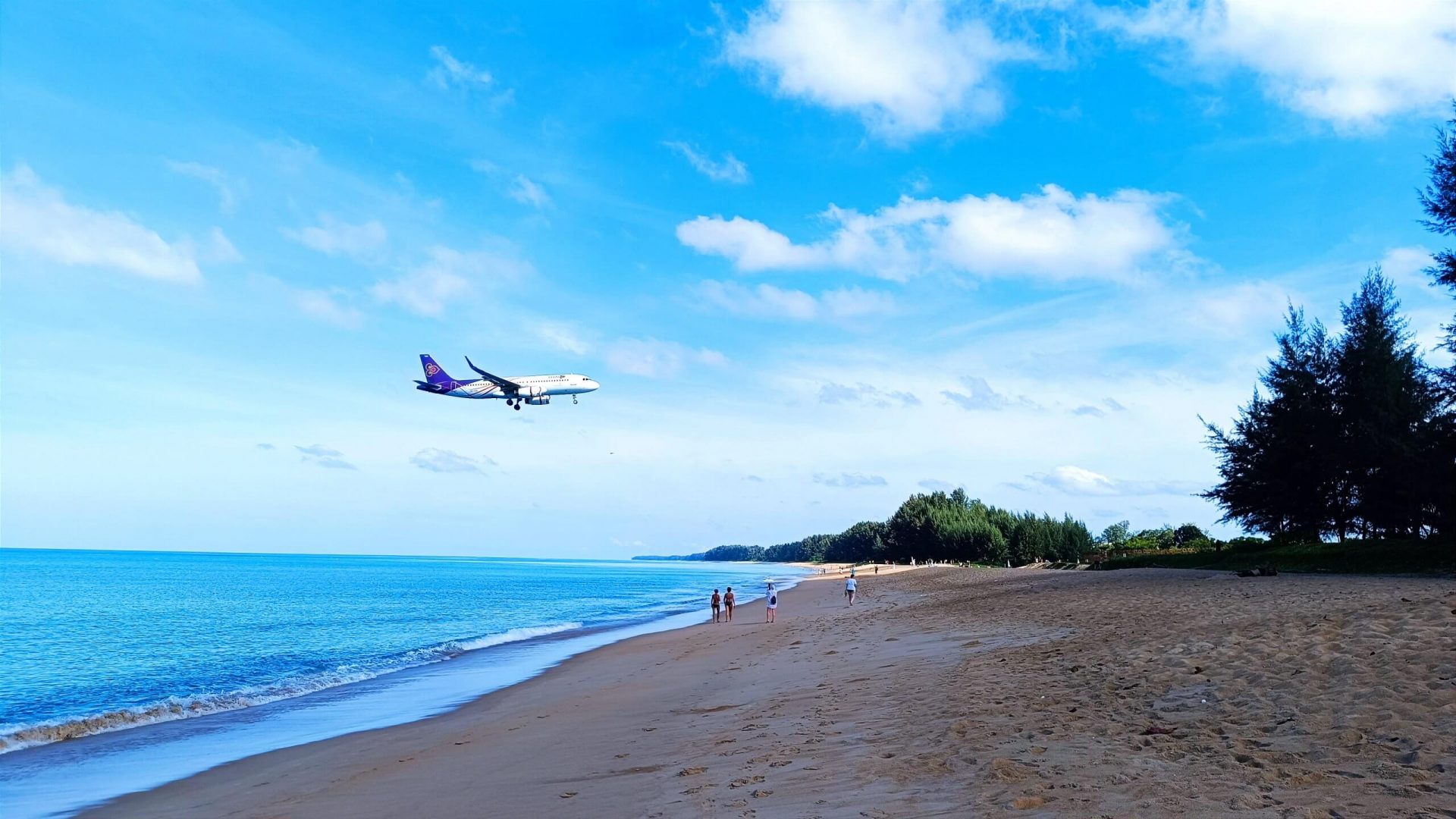 phuket atterrissage avion plage