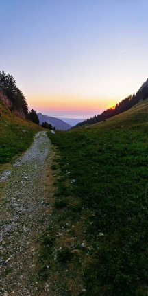 coucher soleil Dent d'Oche