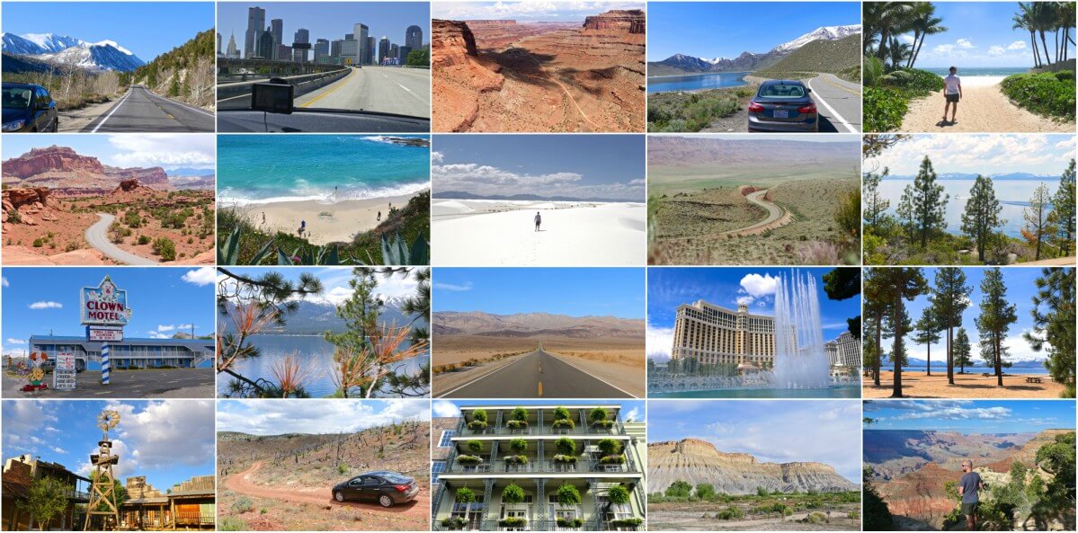 collage 60 jours road trip