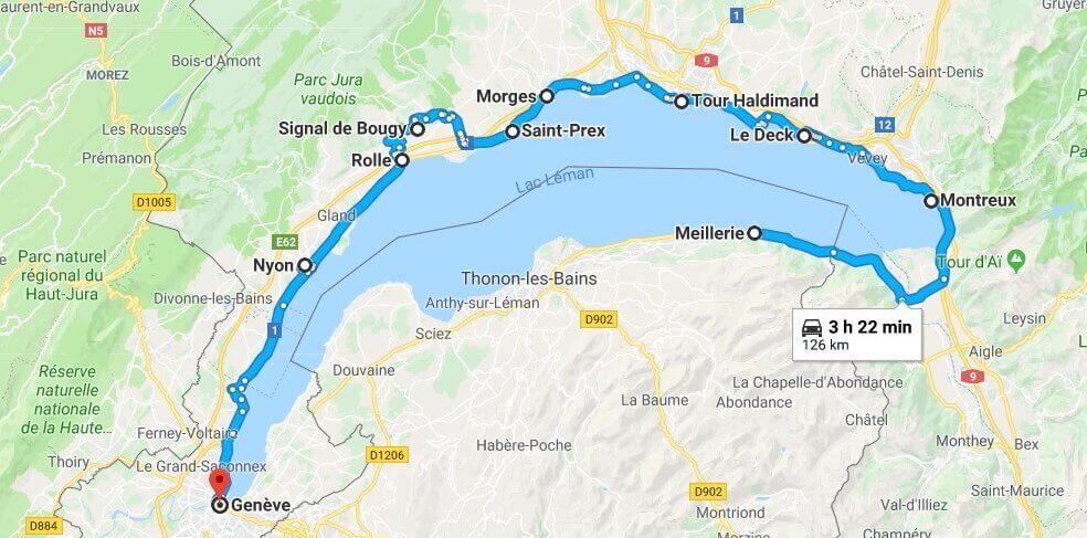 road trip Leman côté Suisse