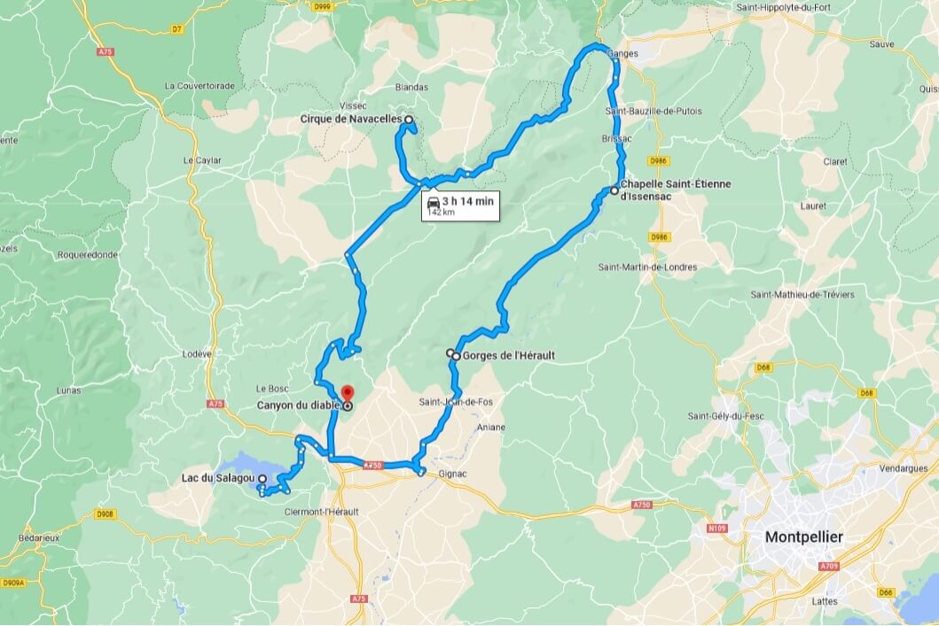 itinéraire Occitanie Salagou