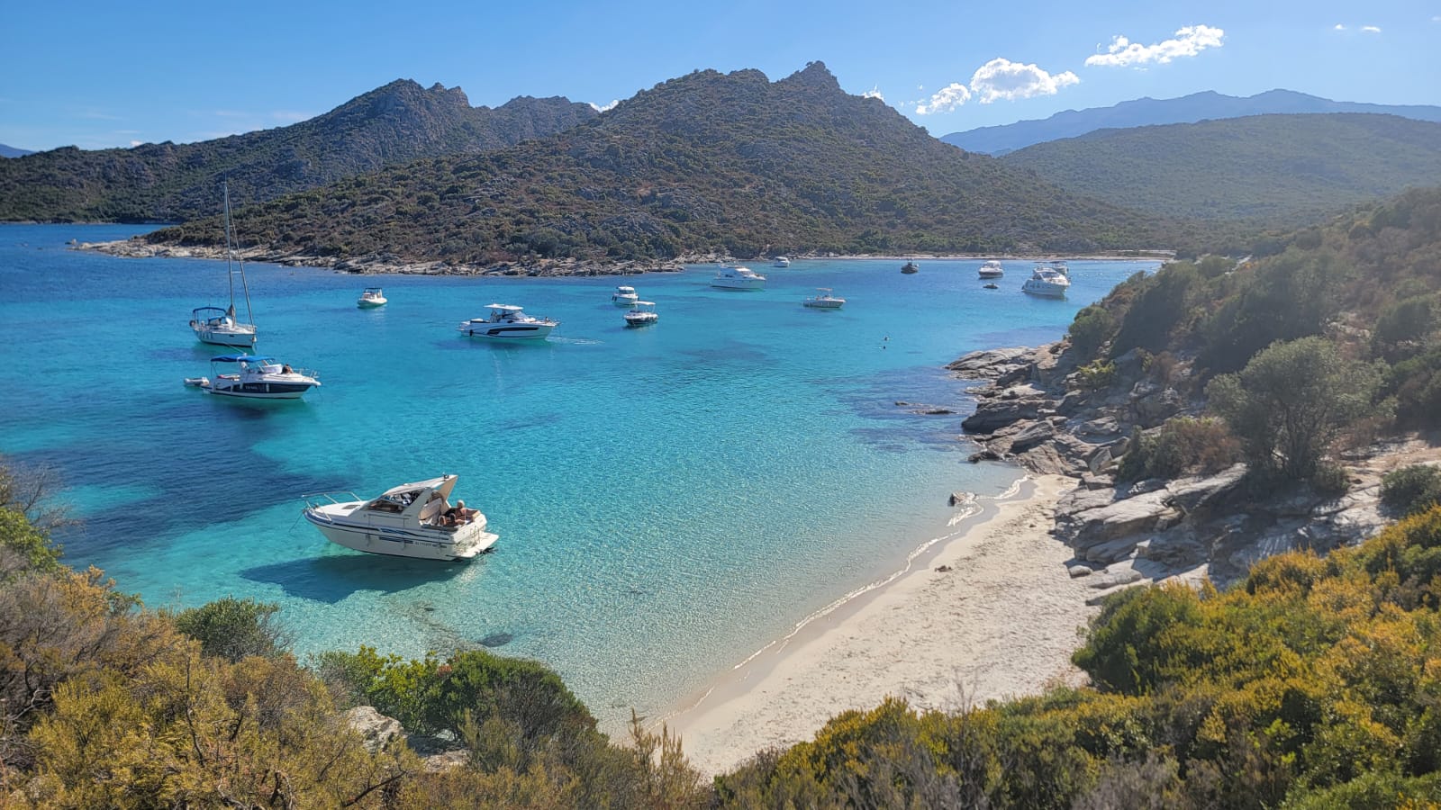 Panorama sur crique Saint-Florent Corse