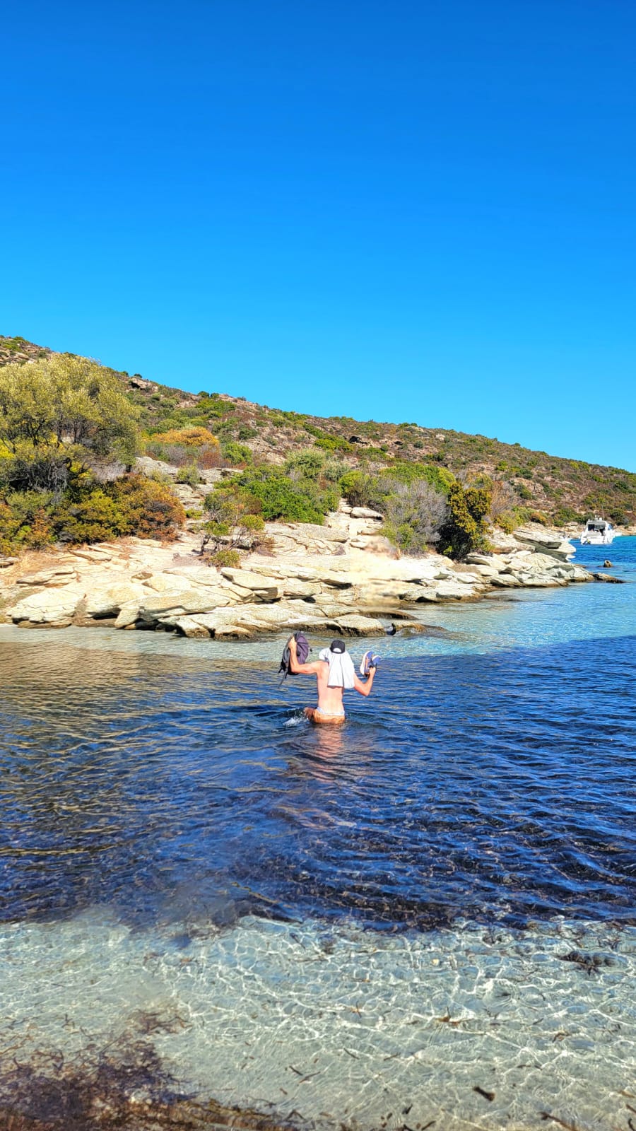 Traversée bras de mer sentier du littoral Saint-Florent
